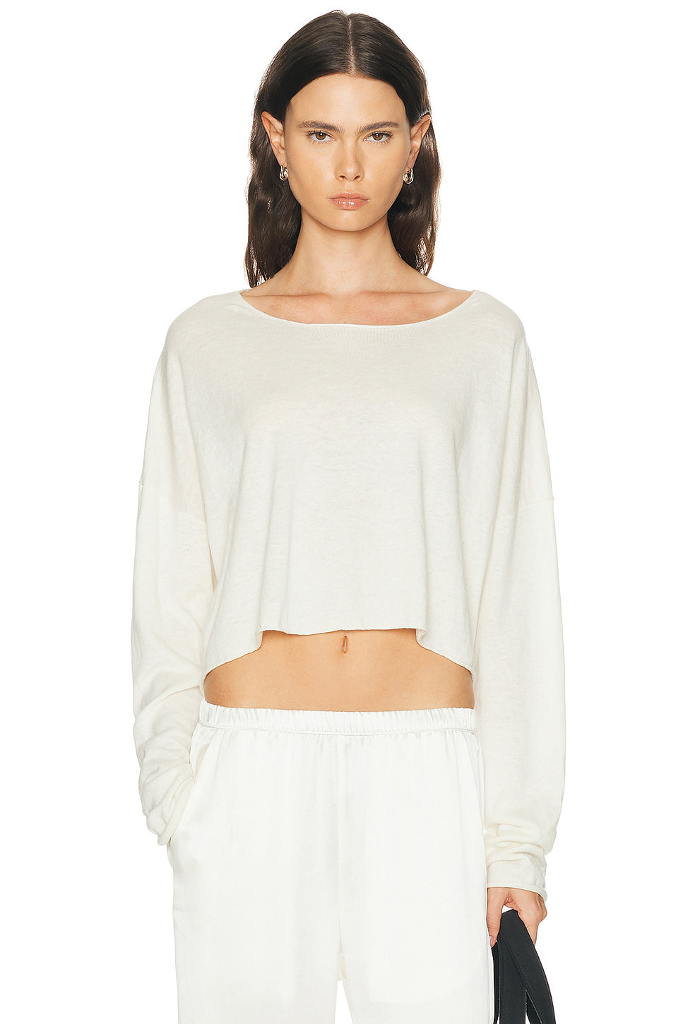 Cropped Boatneck Top