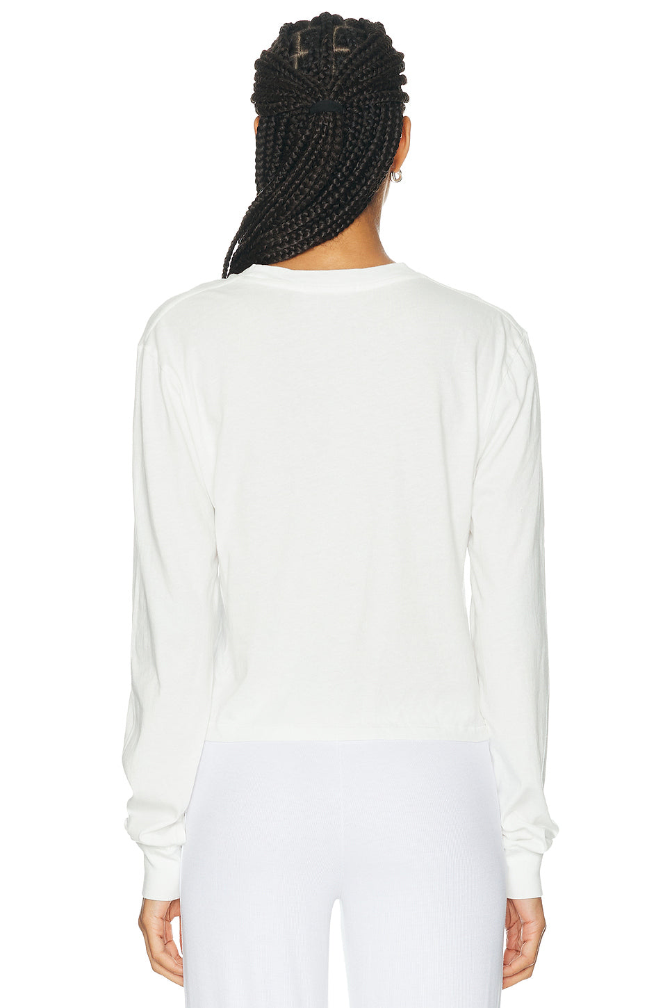 Cotton Modal Long Sleeve Boxy Tee