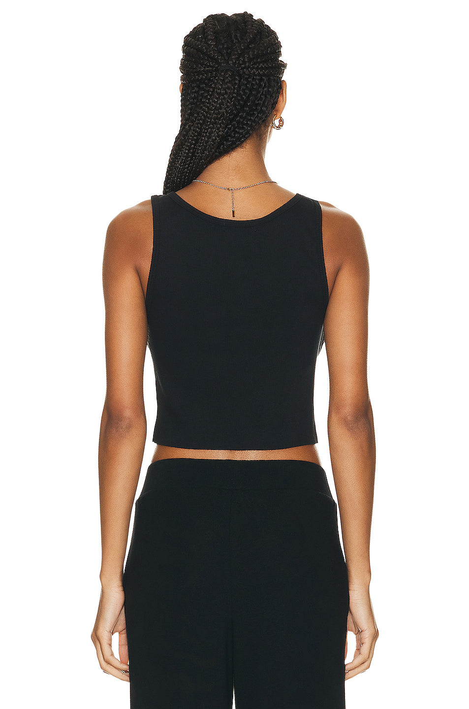 Cropped Scoop Neck Tank Top