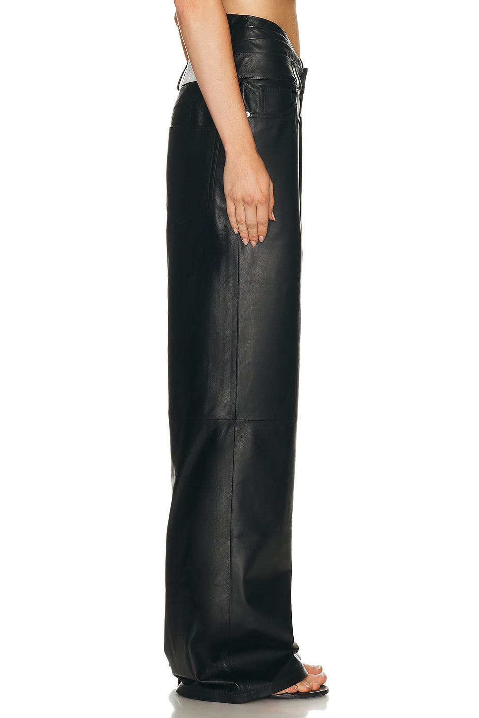 Baggy Pleated Extended Waistband Pant