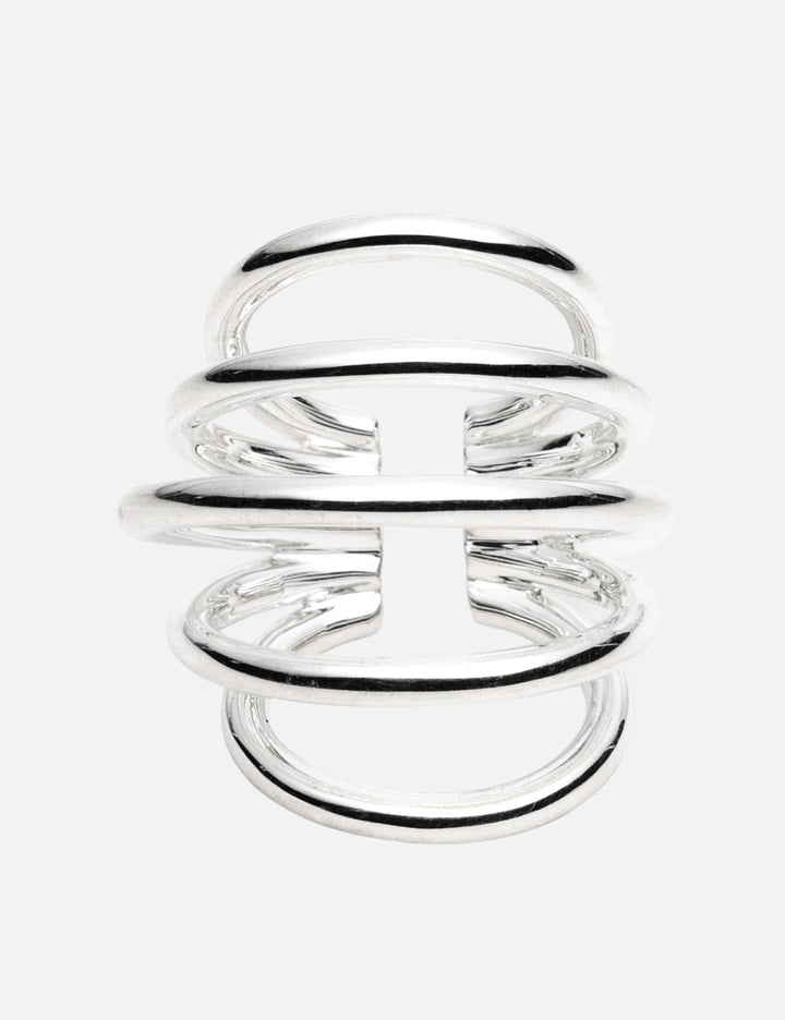 Five Hoop Ear Cuff Silver