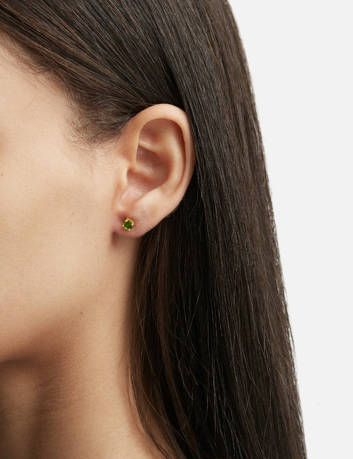 Chrome Diopside Gold Plated Silver Earring