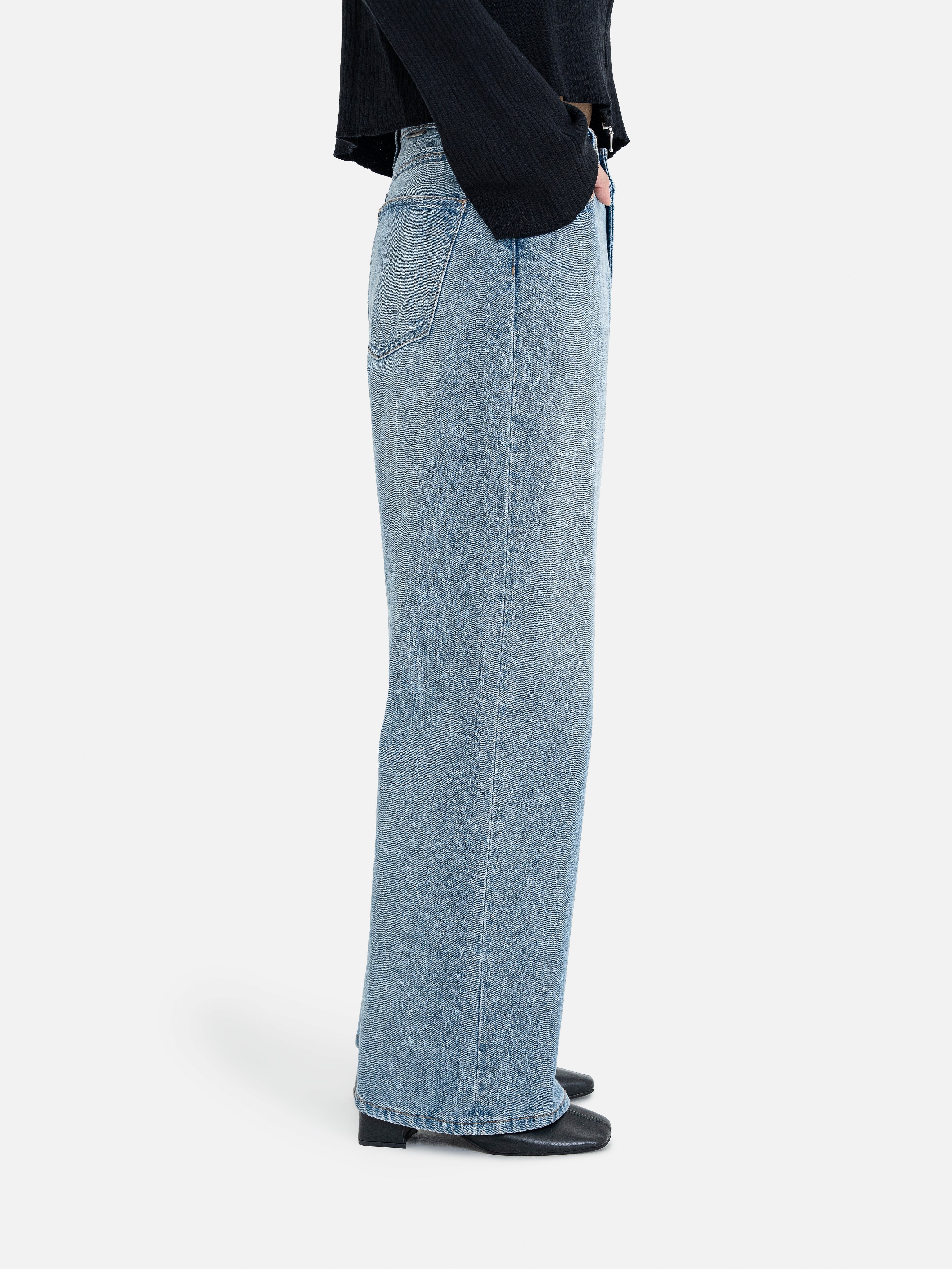 Etsuko Wide Denim Pants
