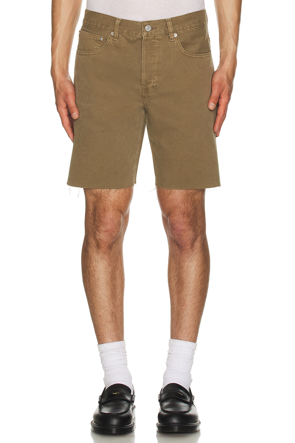 Relaxed Undone Hem Denim Short