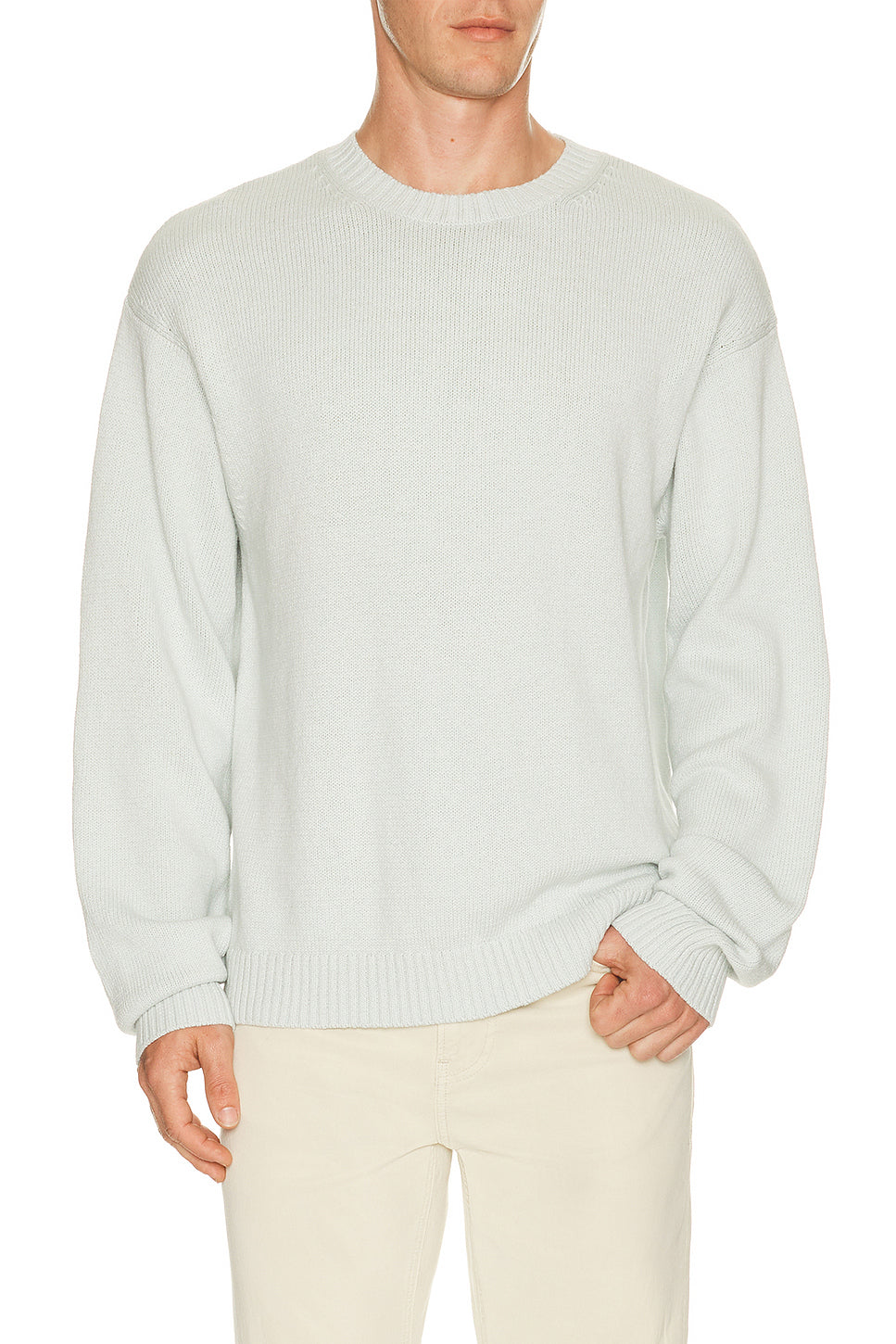 Cotton Silk Crewneck Sweater