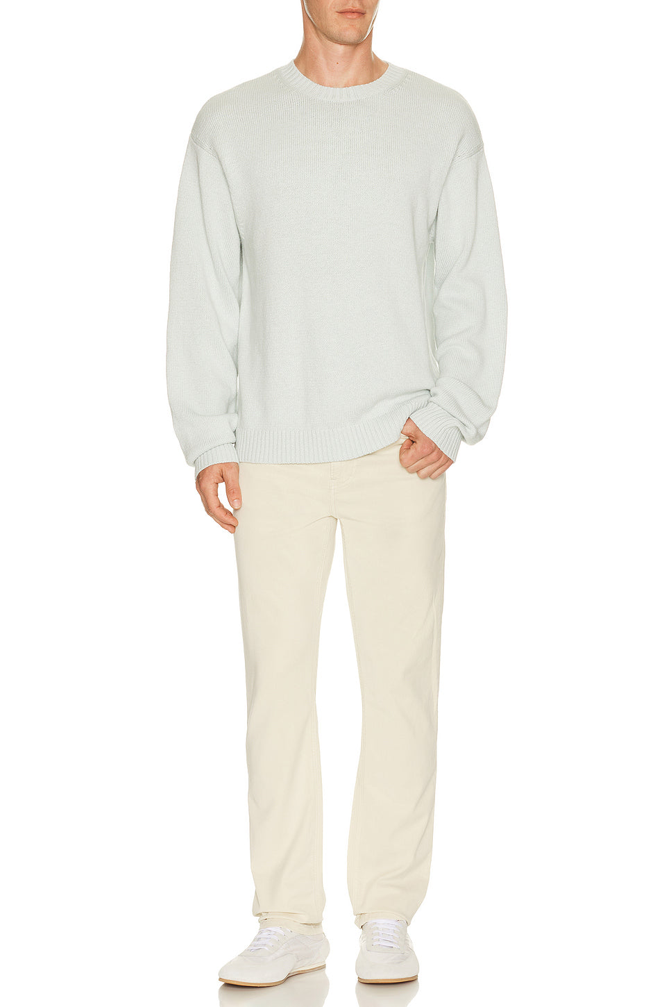 Cotton Silk Crewneck Sweater