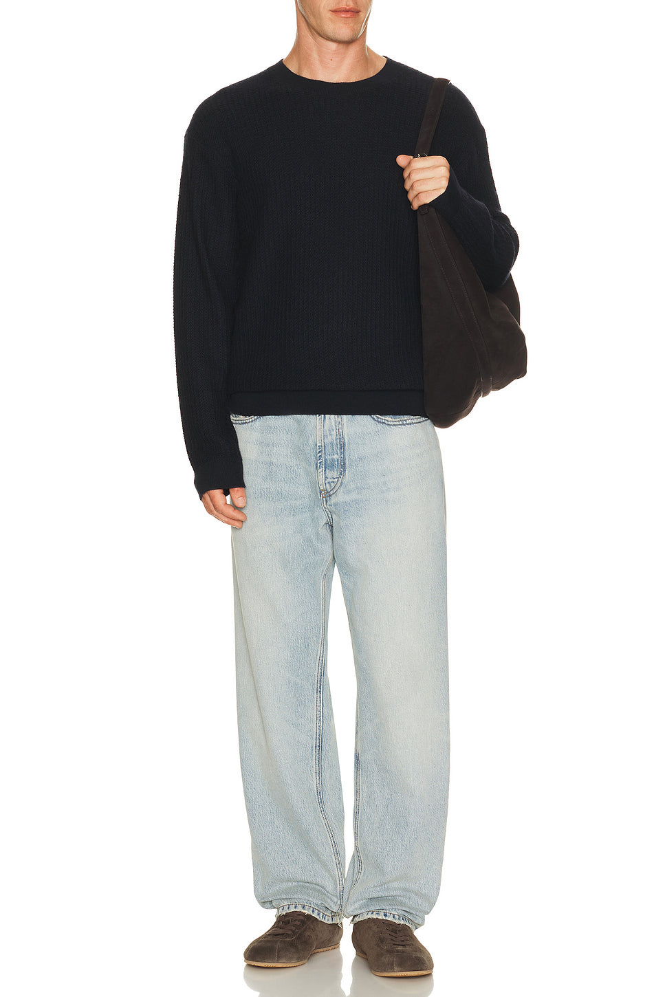 Textured Crewneck Sweater