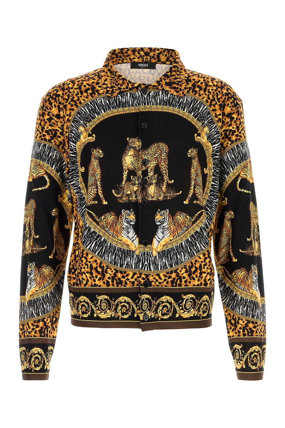 VERSACE Printed knit shirt