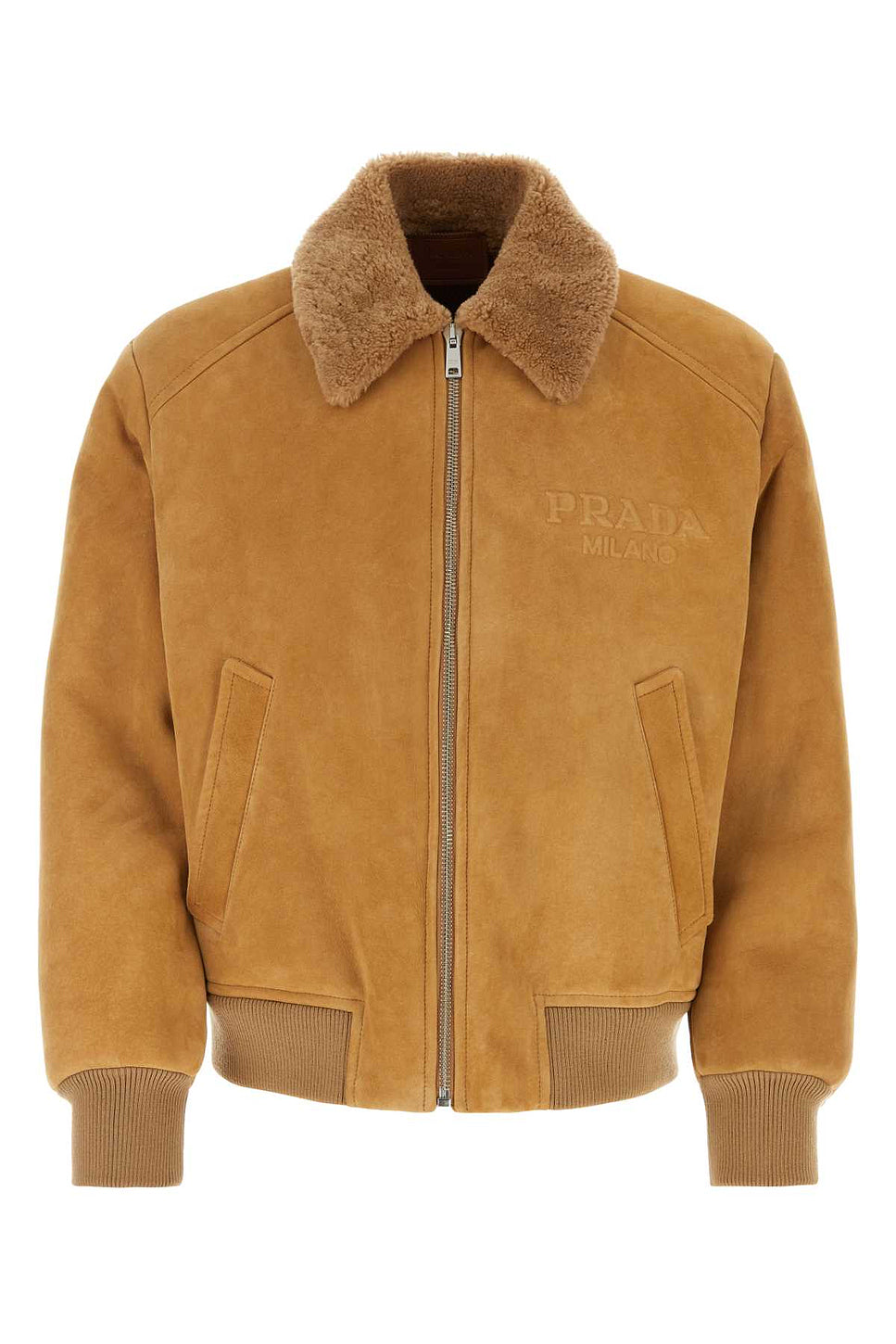 Prada Camel shearling jacket