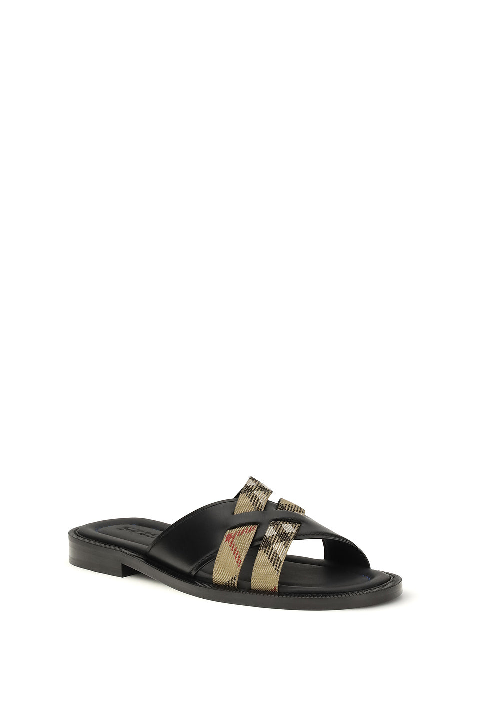 Burberry Drift leather and Check Sandals