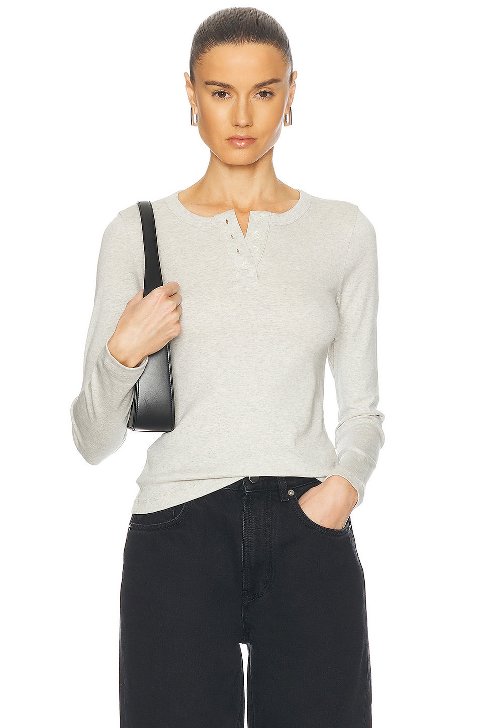 Jess Long Sleeve Top in Grey