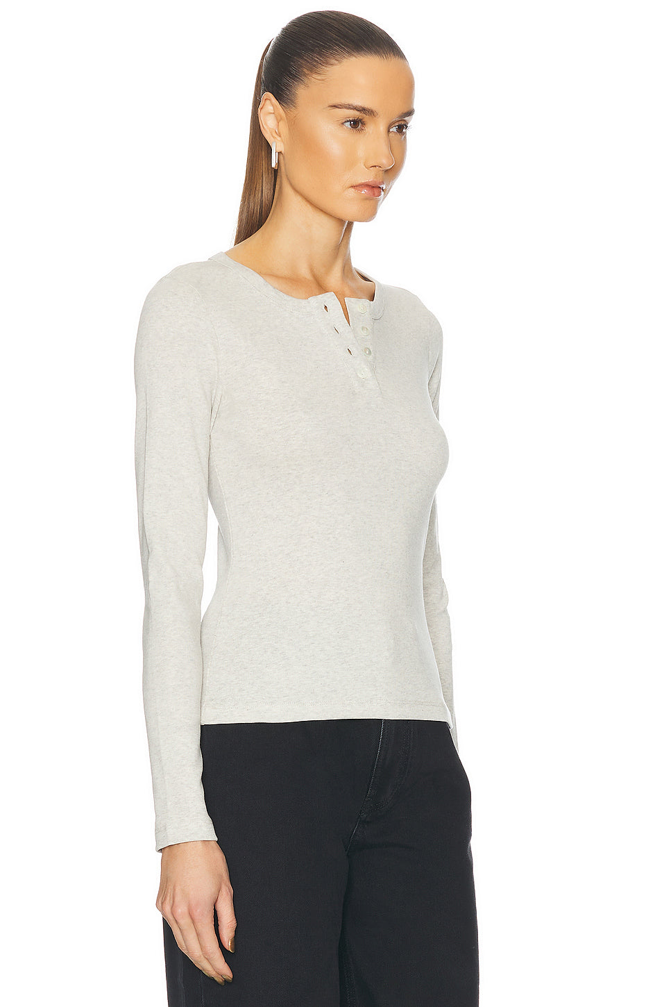 Jess Long Sleeve Top in Grey