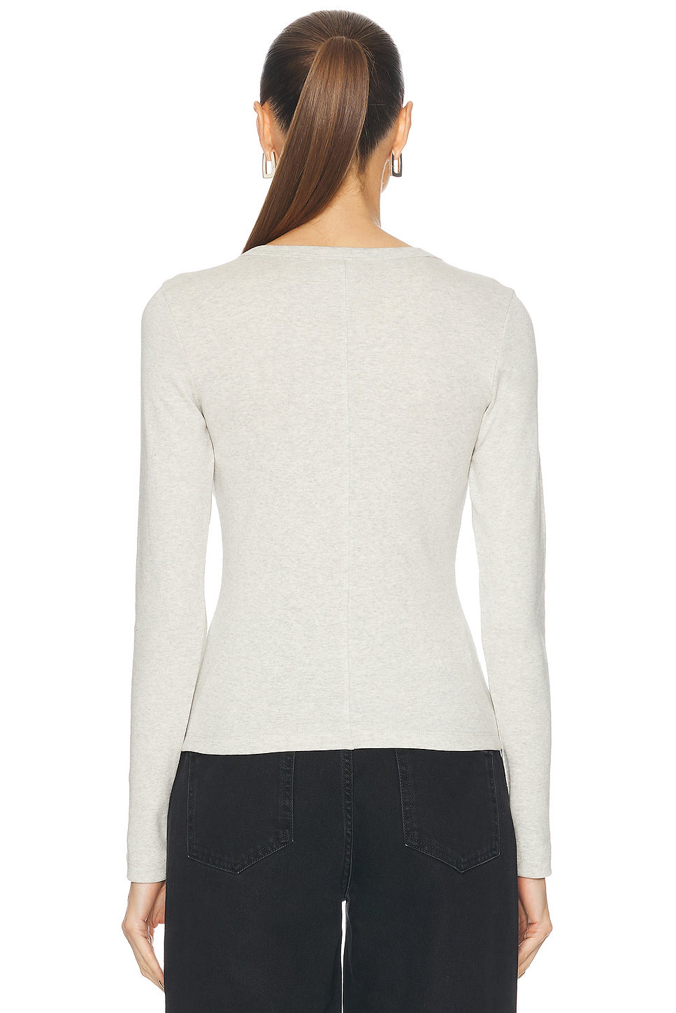 Jess Long Sleeve Top in Grey