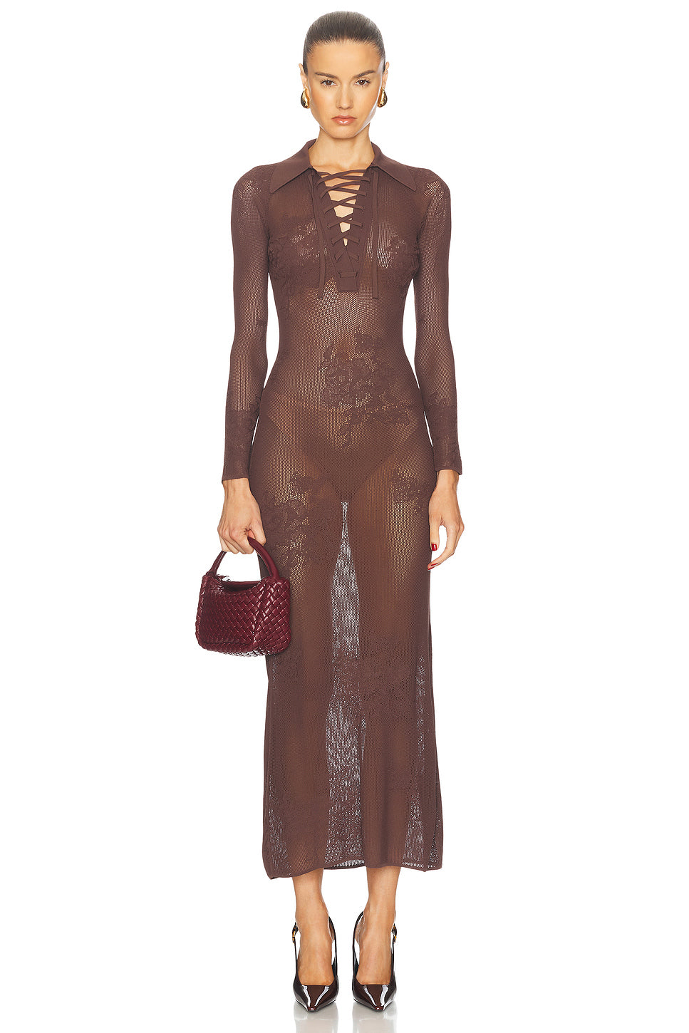 Lace Pointelle Maxi Dress