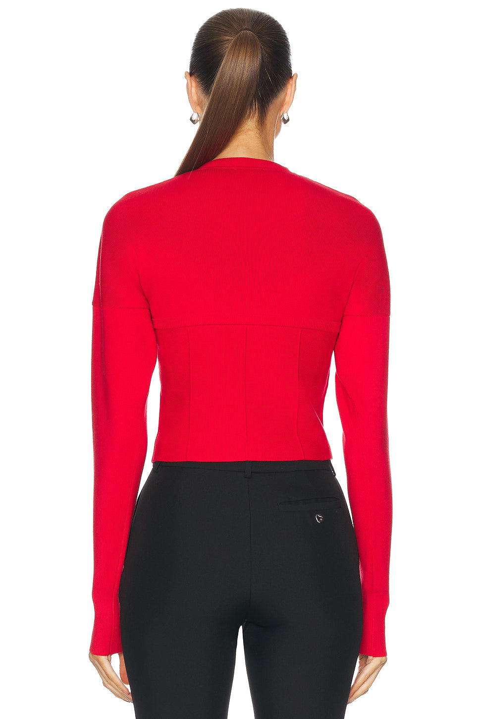 Knit Zip Bustier Cardigan