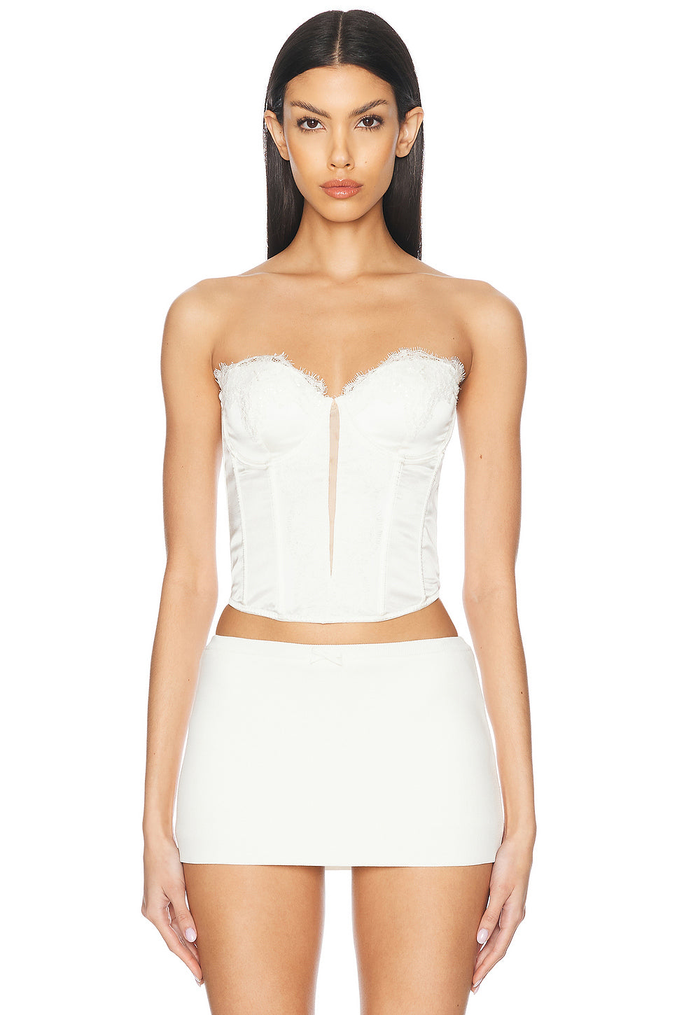 X Galia Lahav Beaded Iris Lace Bustier