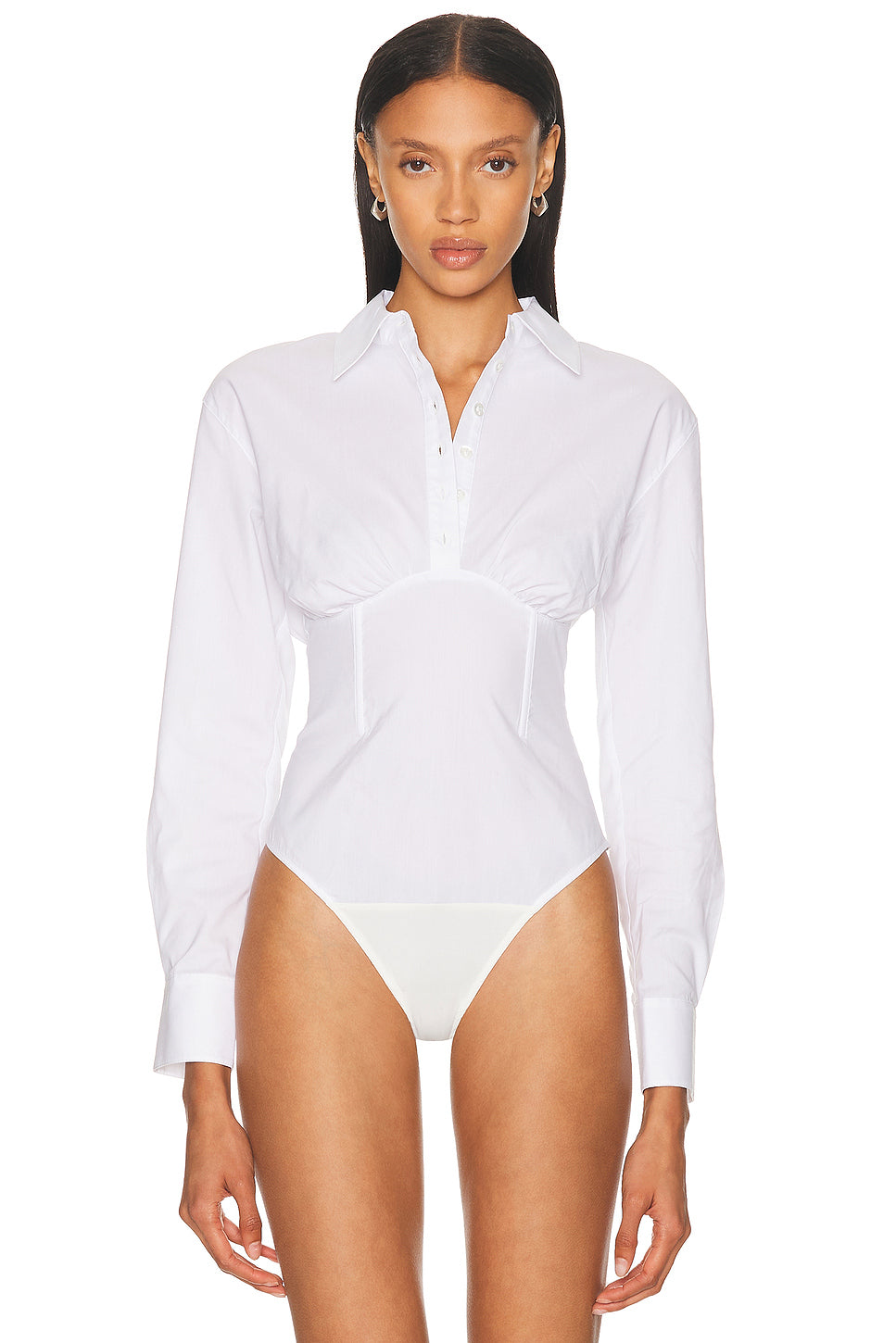 Poplin Button Down Bodysuit
