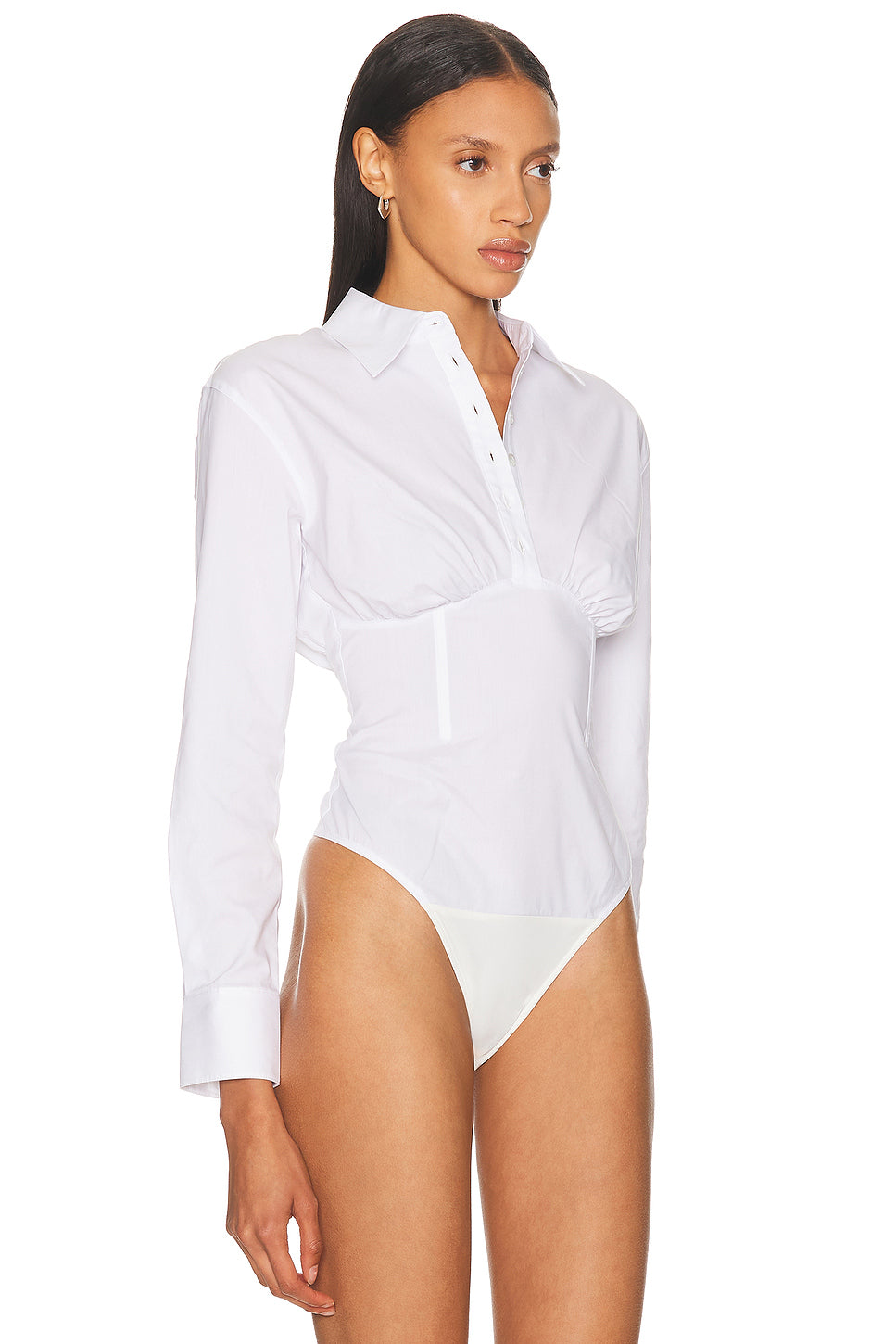 Poplin Button Down Bodysuit