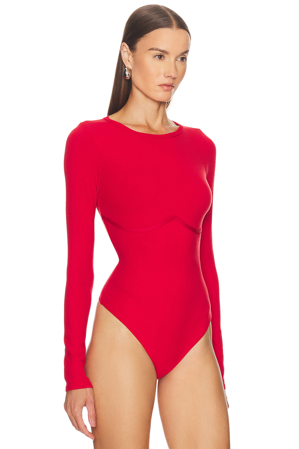 Hourglass Rib Long Sleeve Bodysuit