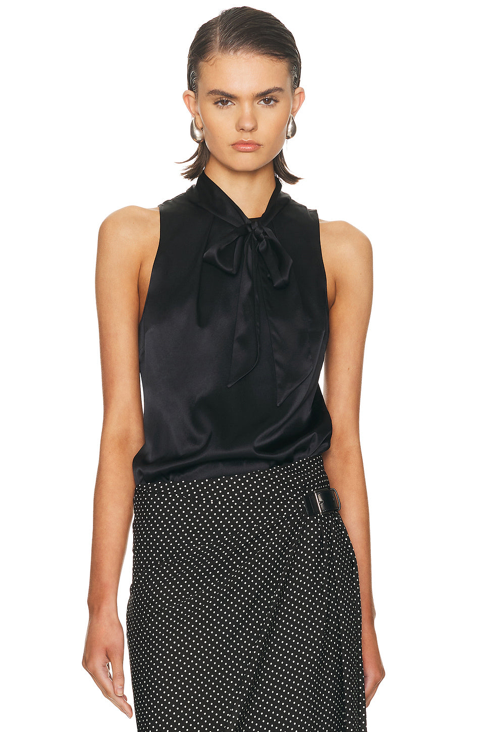 Silk Blouson Bodysuit