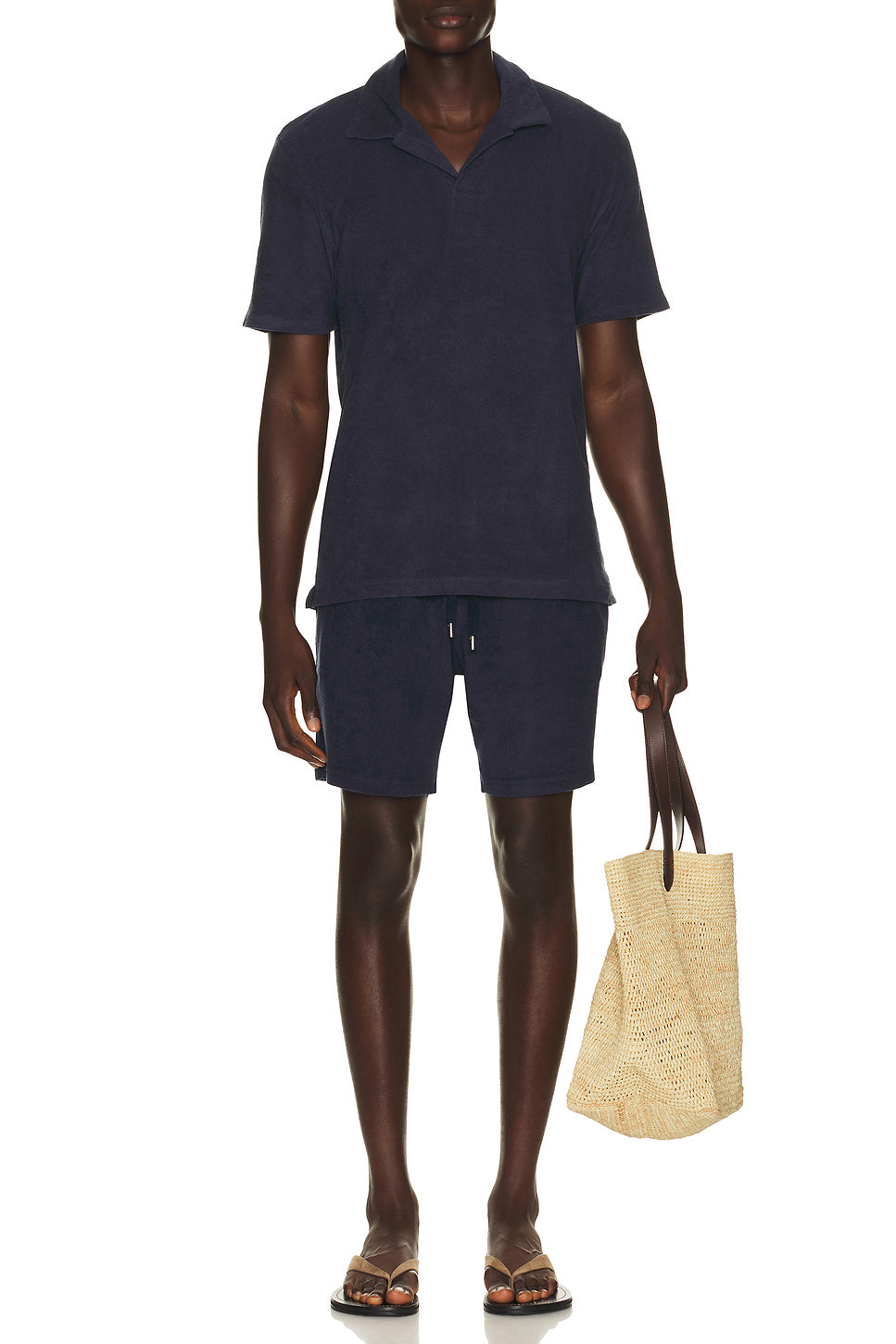Augusto Terry Cotton Blend Shorts