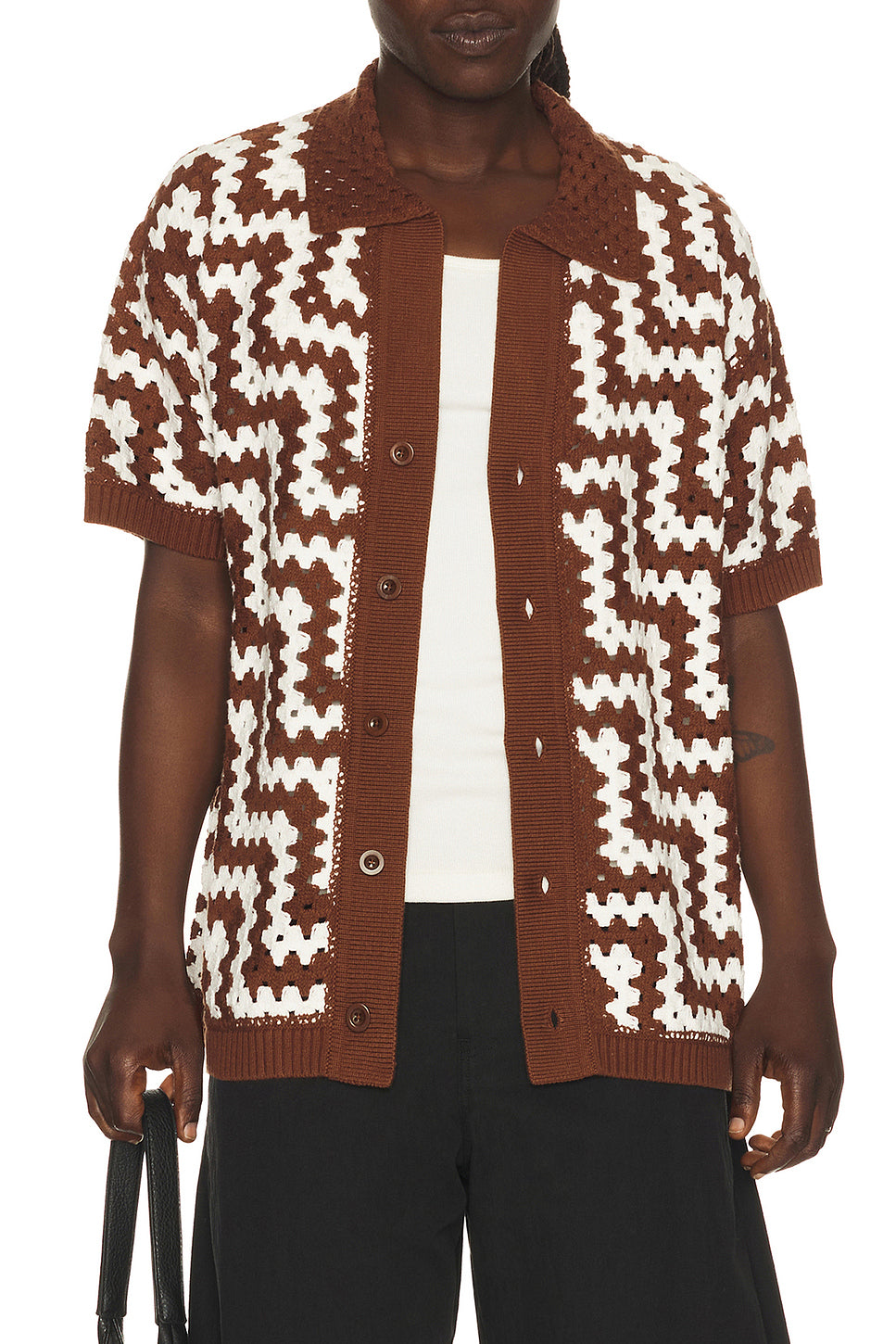 Pinto Cotton Crochet Cardigan