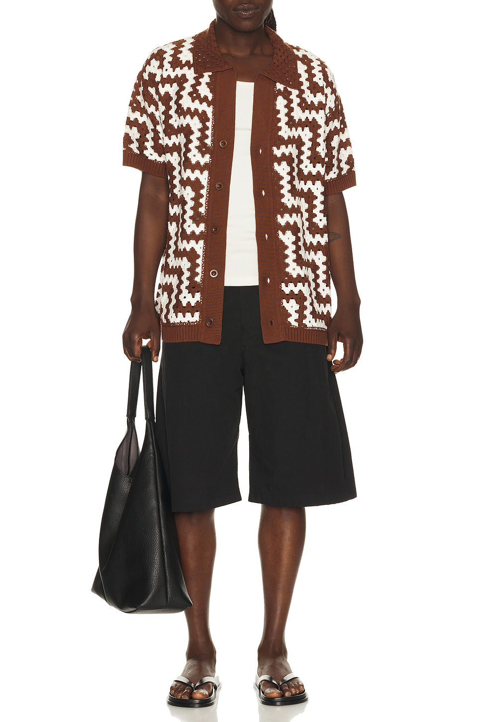 Pinto Cotton Crochet Cardigan