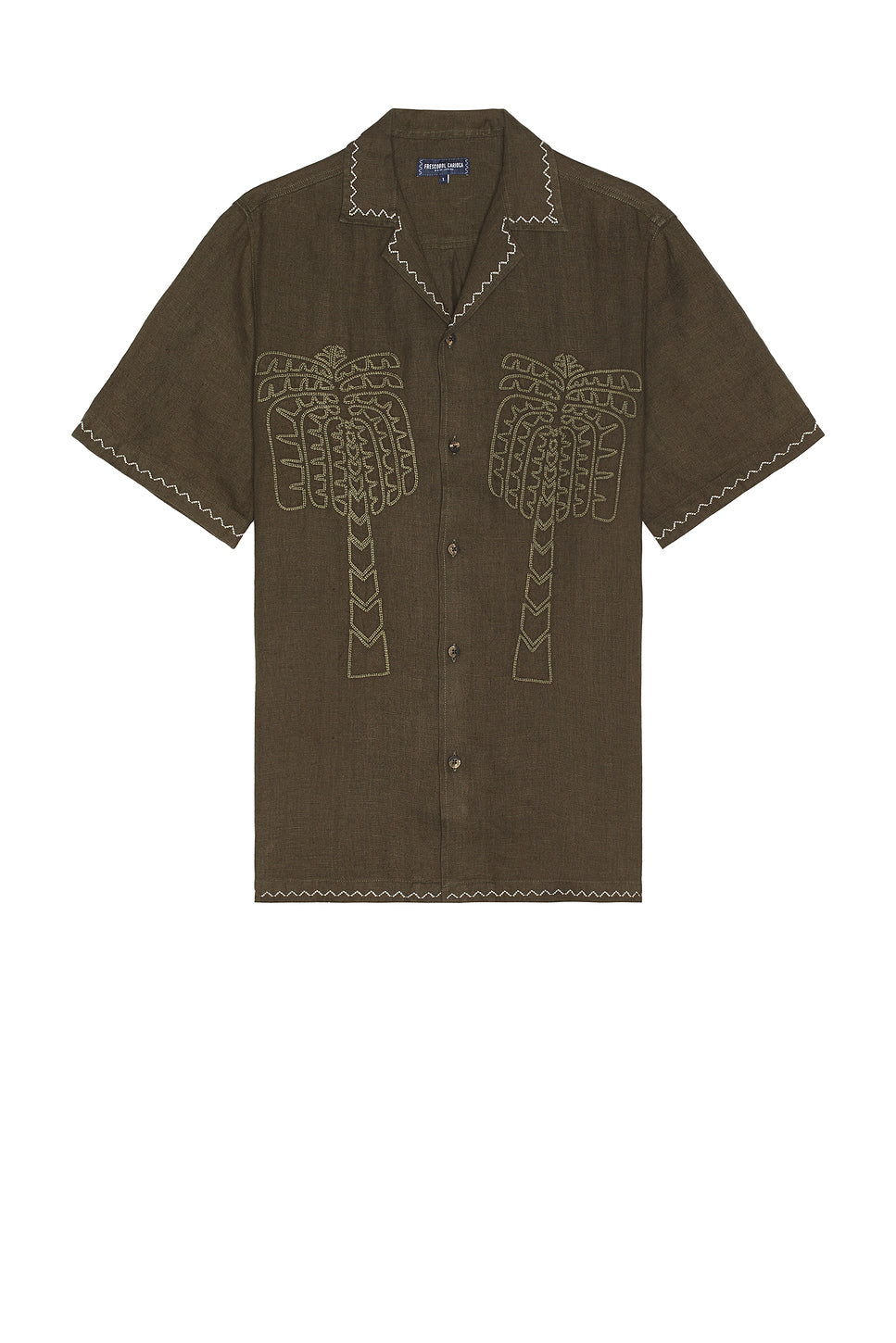 Flavio Palmeira Embroidered Linen Shirt