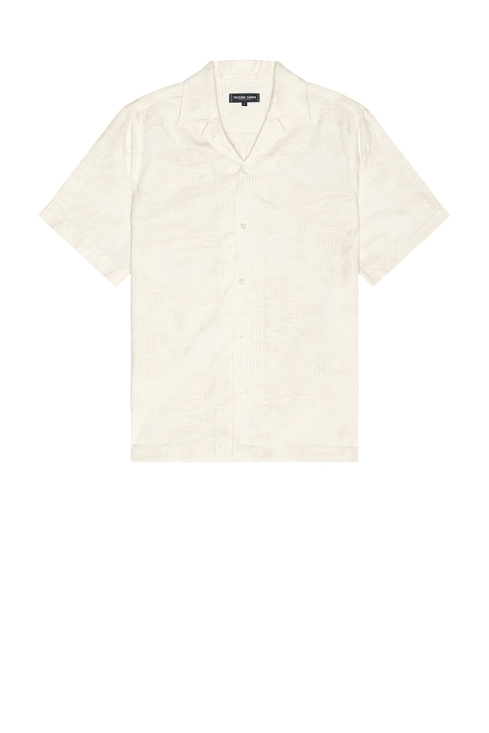 Franca Cotton Blend Raffia Jacquard Short Sleeve Shirt