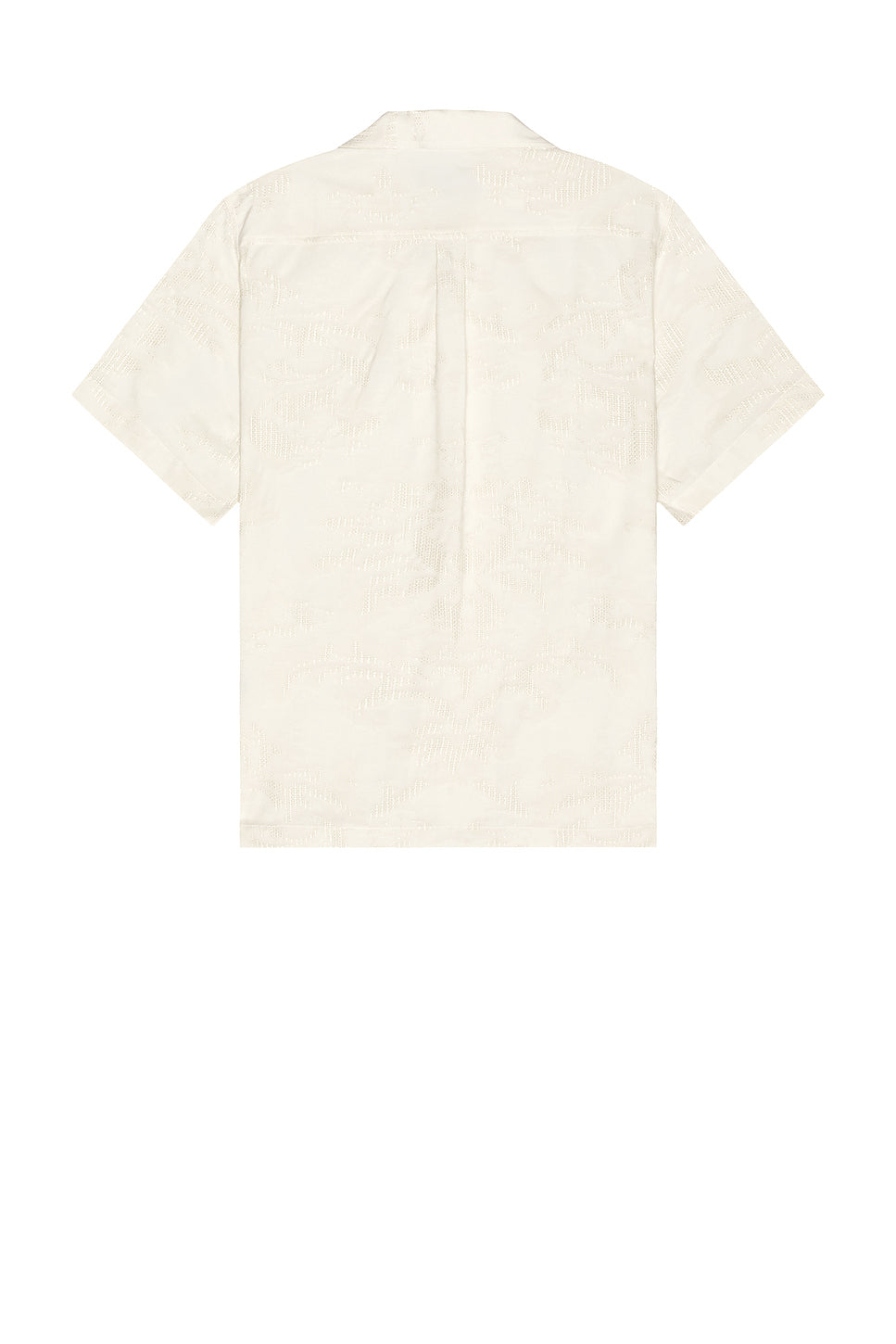 Franca Cotton Blend Raffia Jacquard Short Sleeve Shirt
