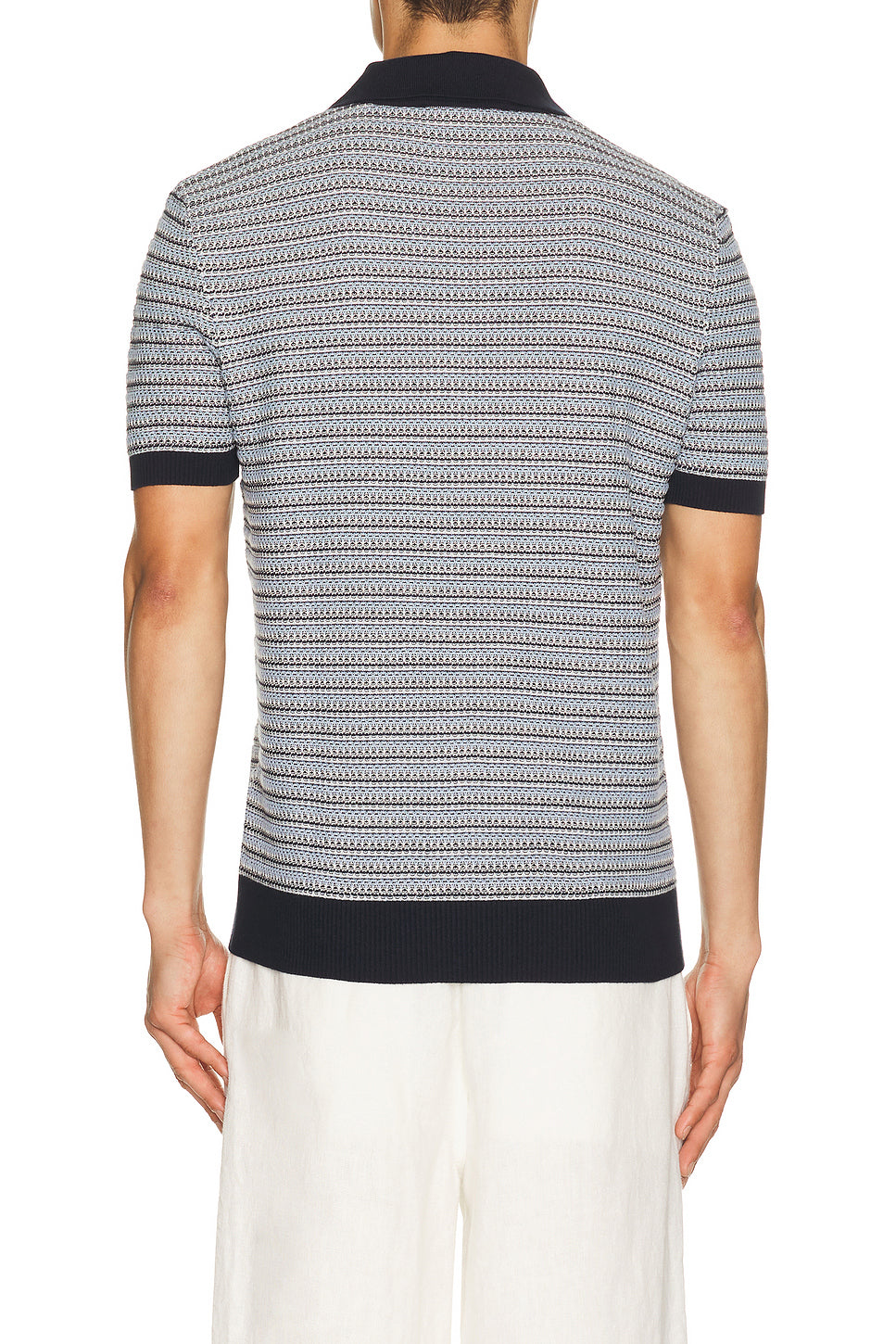 Rino Cotton Blend Short Sleeve Contrast Knitted Polo