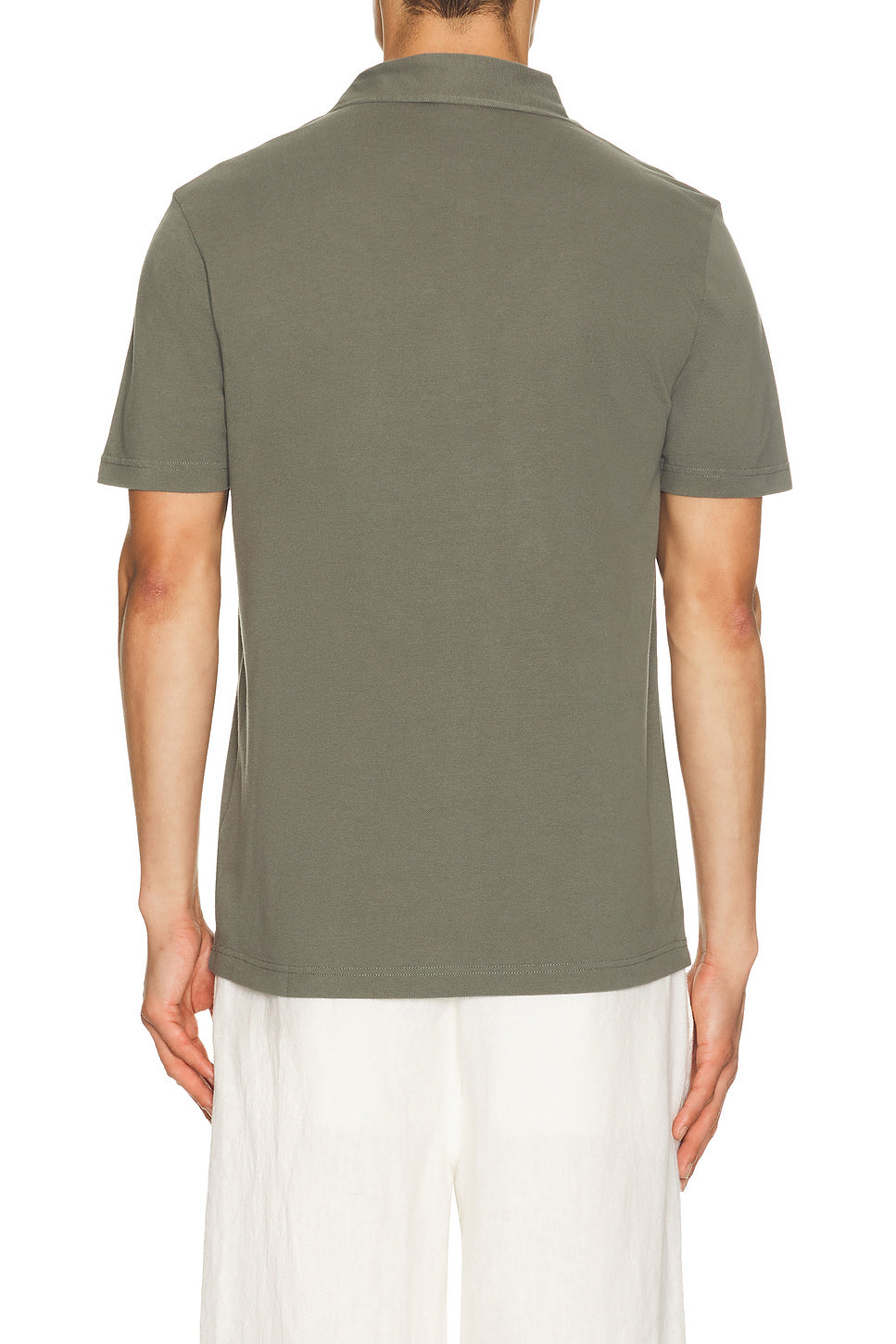 Luca Cotton Piquet Polo Button Up Short Sleeve