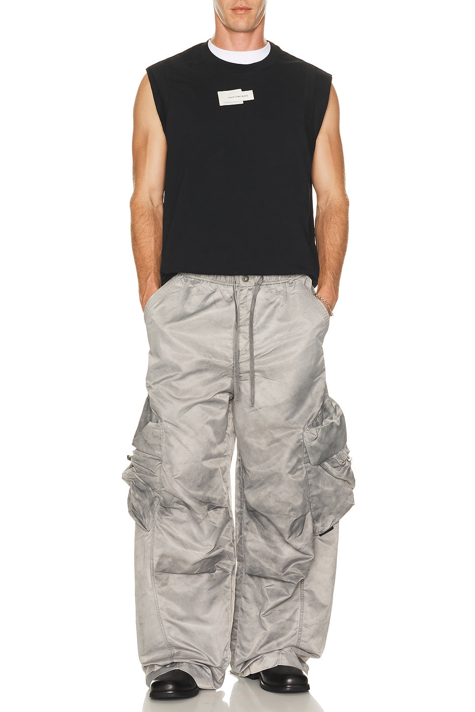2 in 1 Black Loose Fit Tank Top