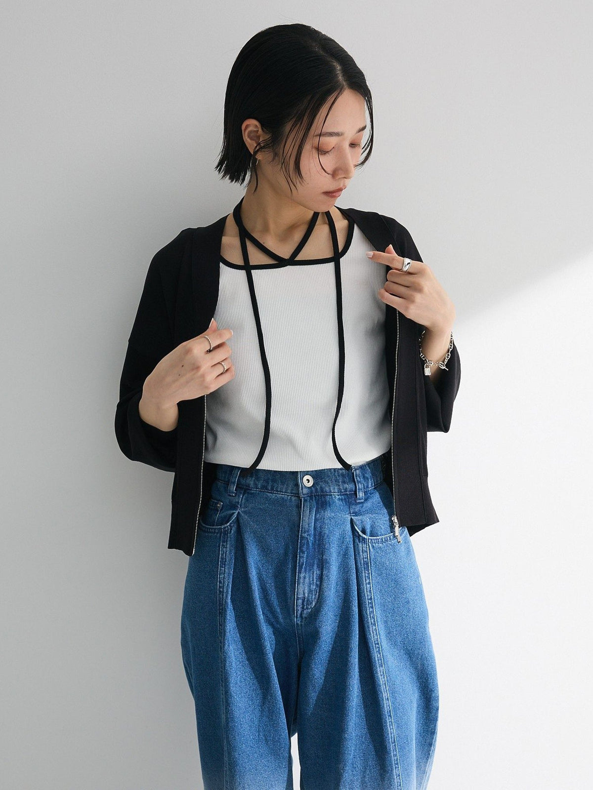 Fubuki Zip Knit Cardigan