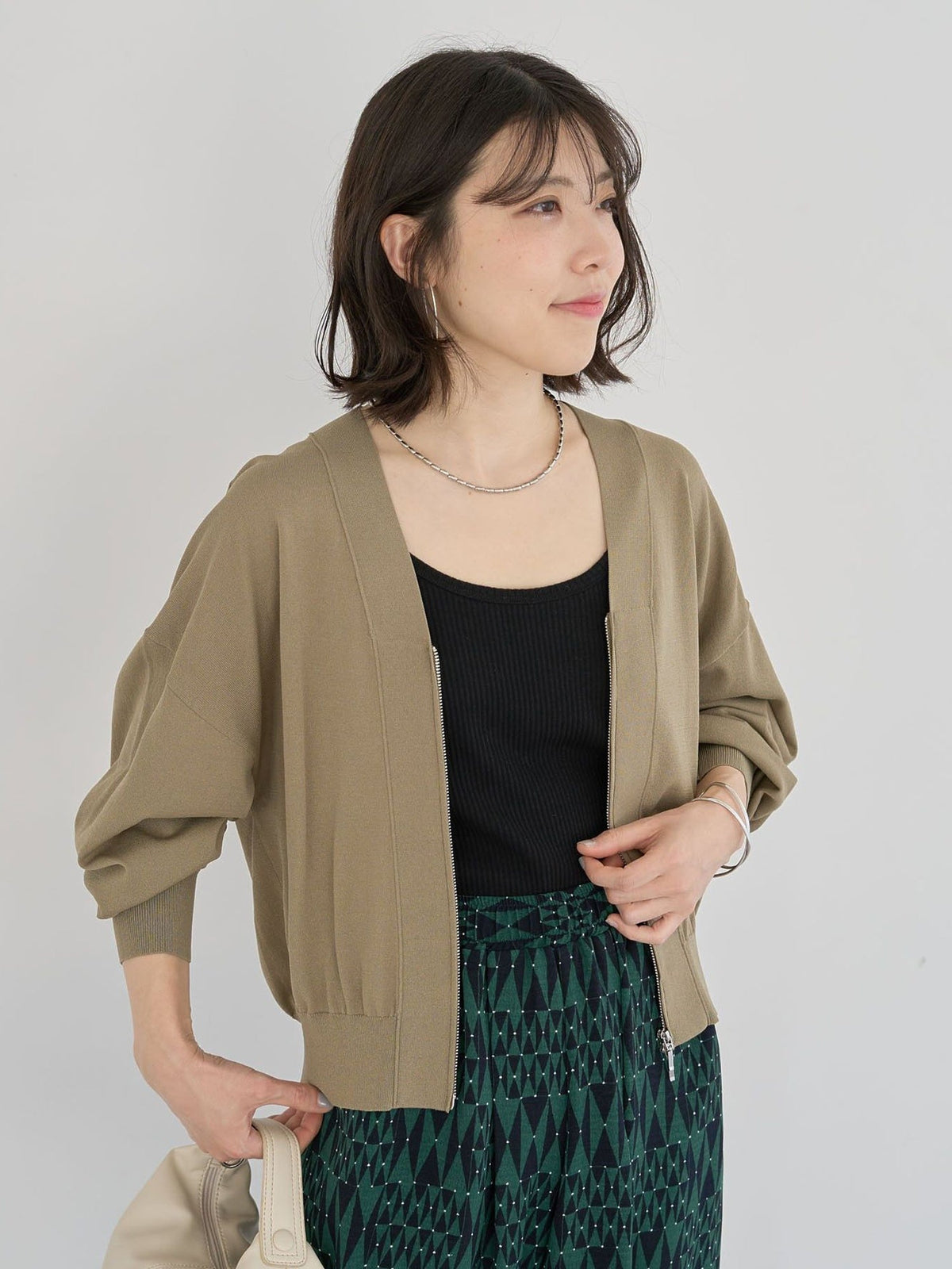 Fubuki Zip Knit Cardigan