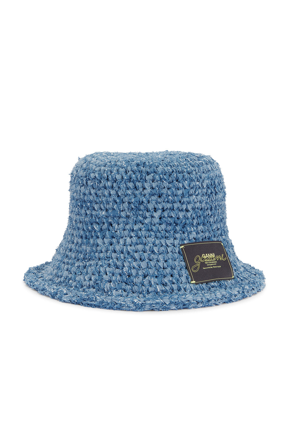 Denim Handknit Bucket Hat