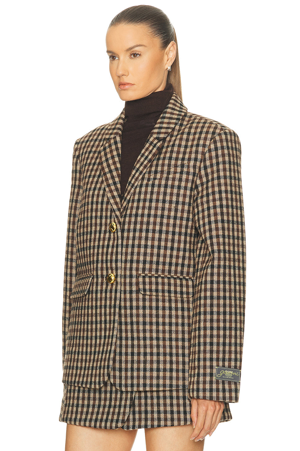 Check Wool Blazer