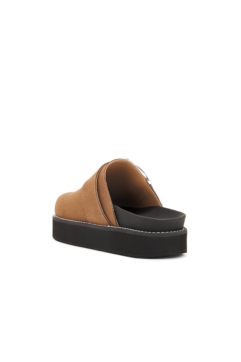 Suede Buckle Mule