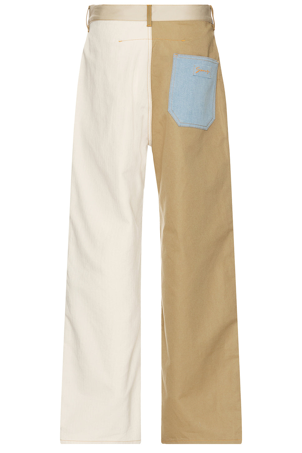 Relaxed Fit Patchwork Denim Jeans in Multicolor