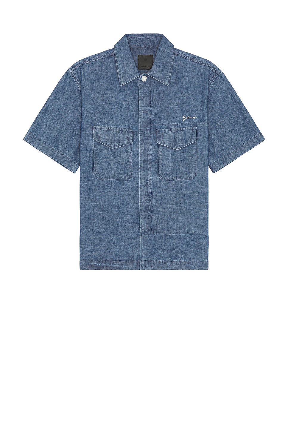 Short Sleeve Chambray Shirt