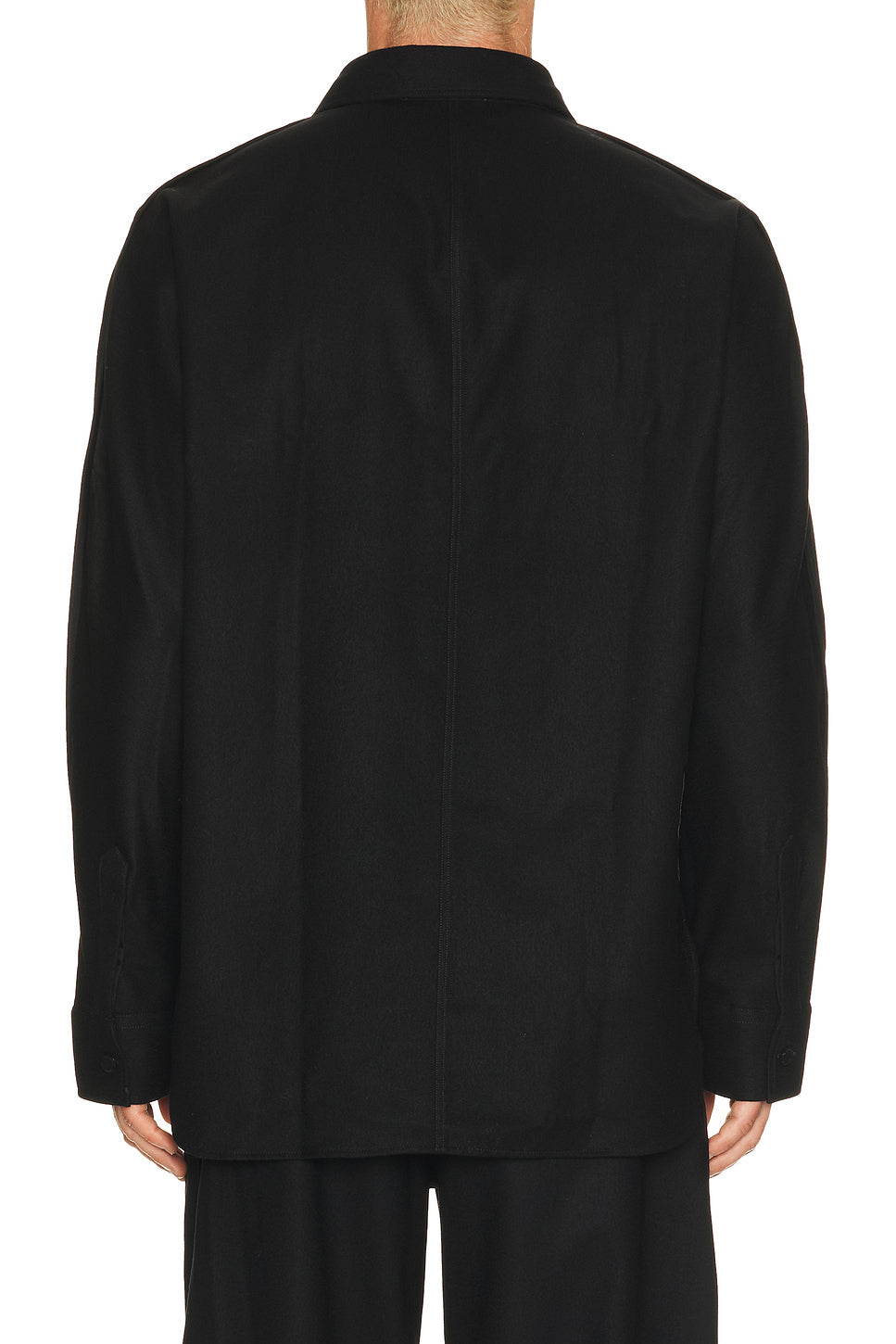 Couture Seam Dry Wool Flannel Shirt Patch Pocket