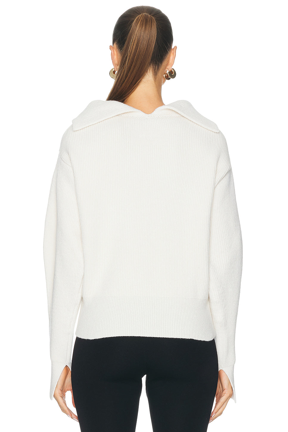 High Neck Slashed Sweater