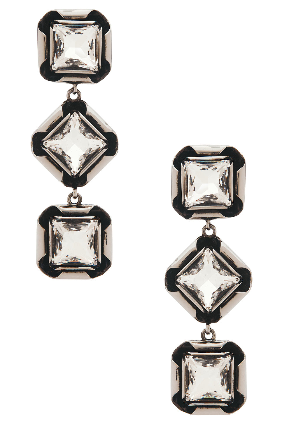 Deconstructed Crystal Pendants Earrings