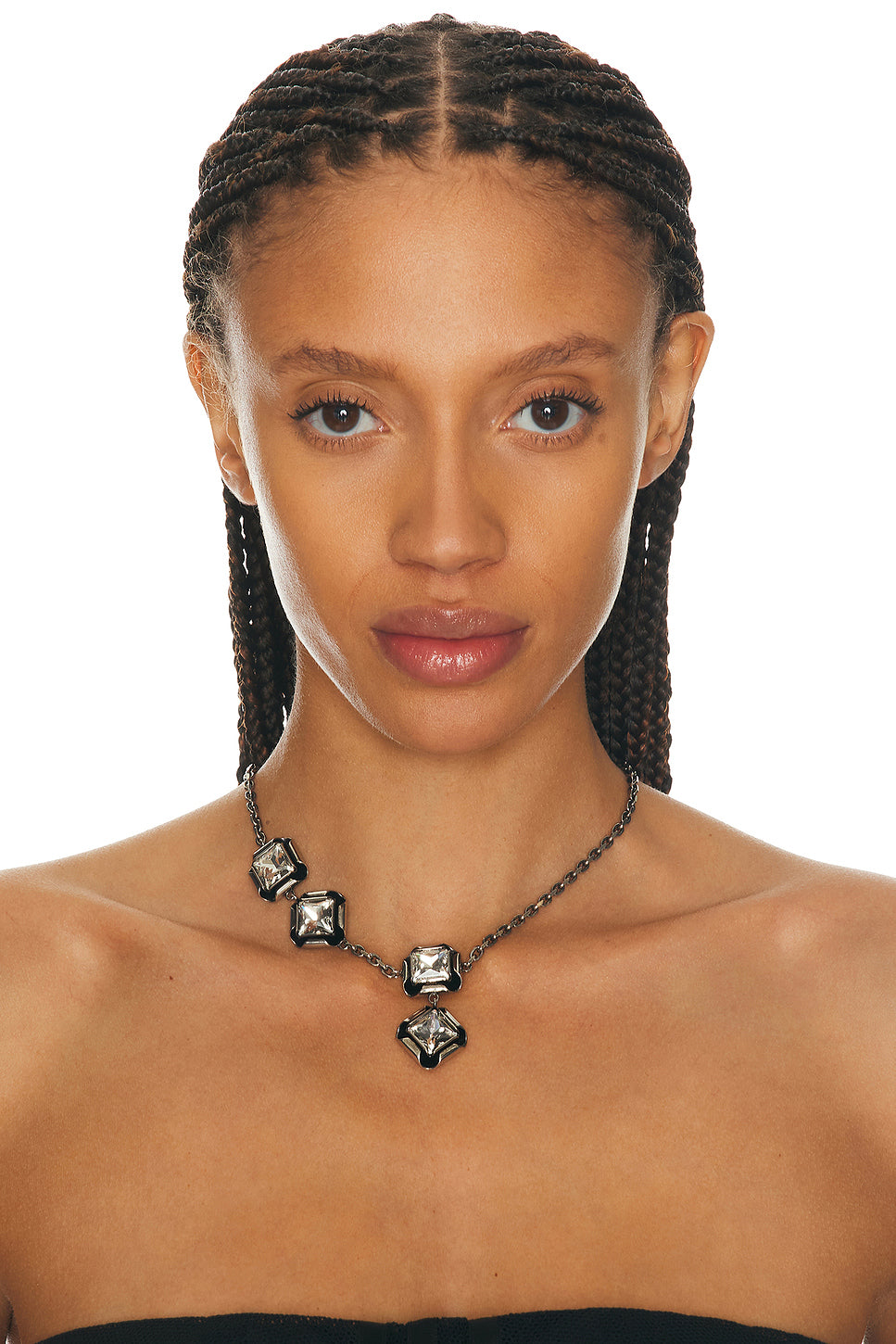 Deconstructed Crystals Chain Necklace