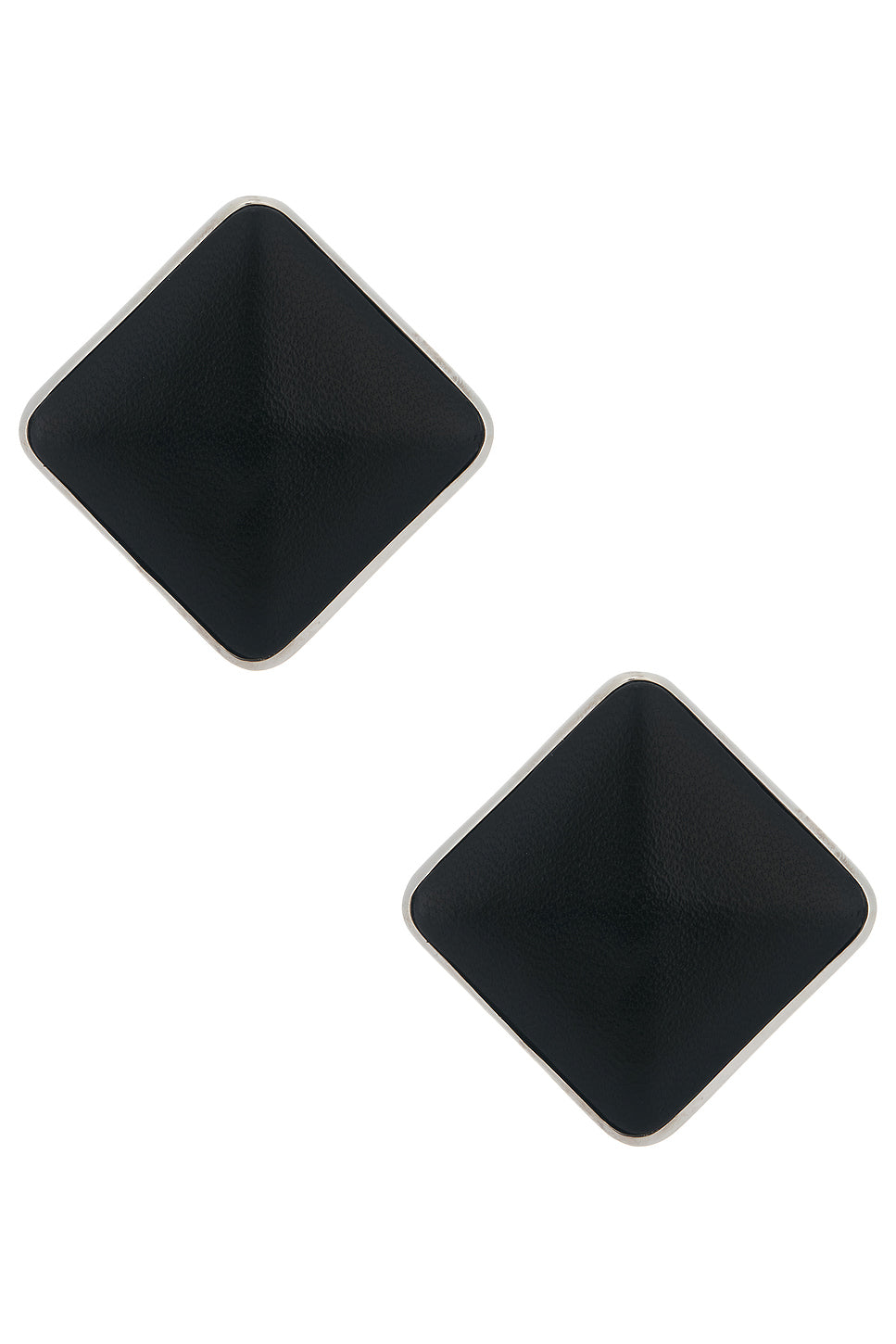 Sculpted Asymmetric Leather Earrings