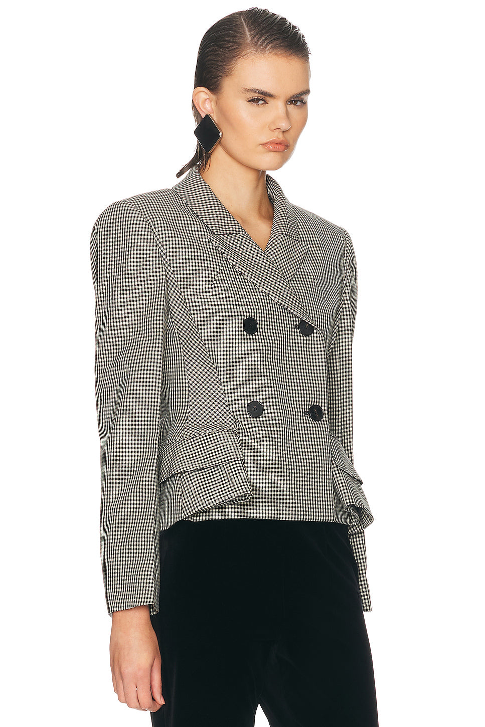 Short Pinched Peplum Jacket