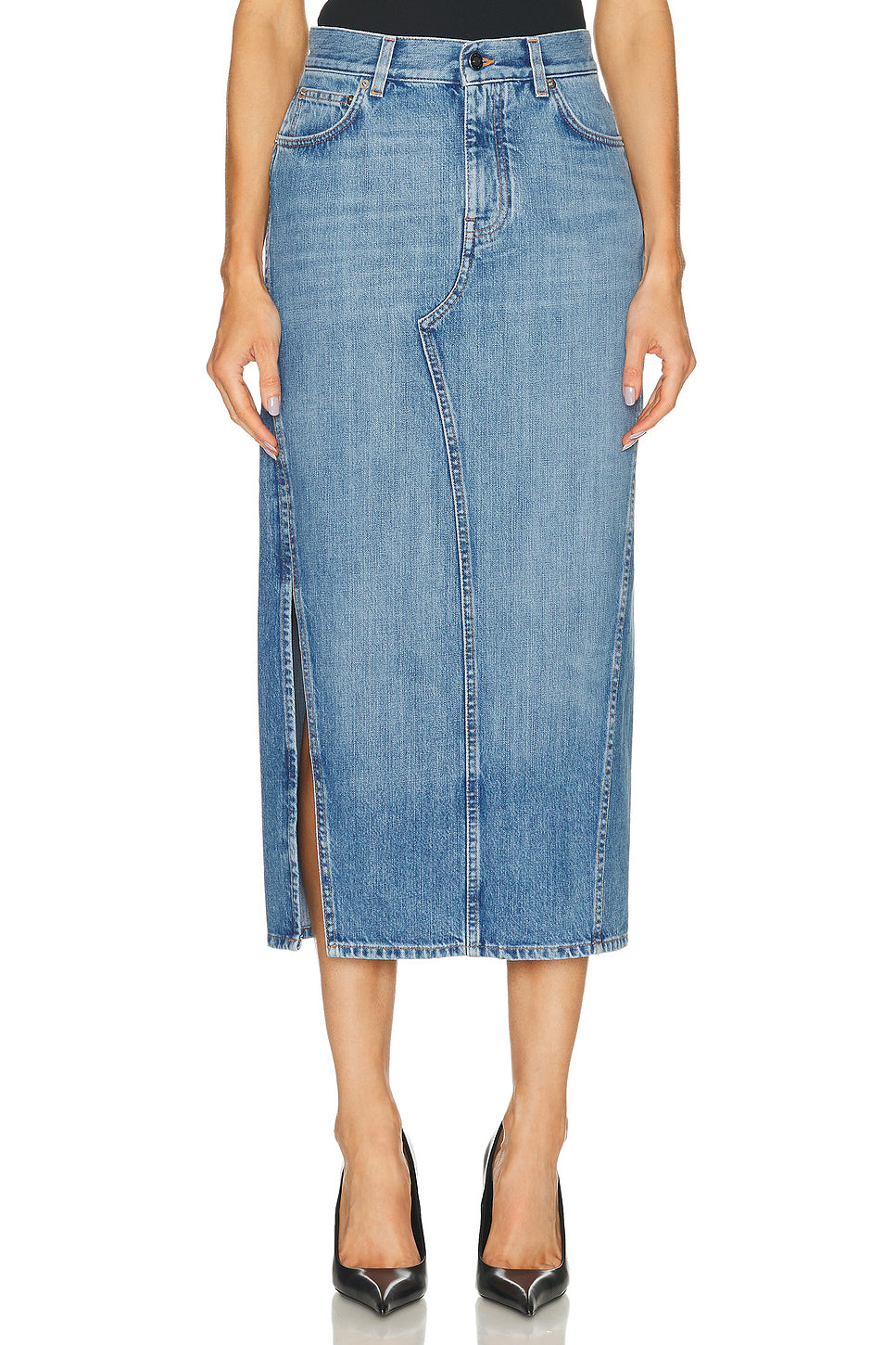 Long Denim Skirt