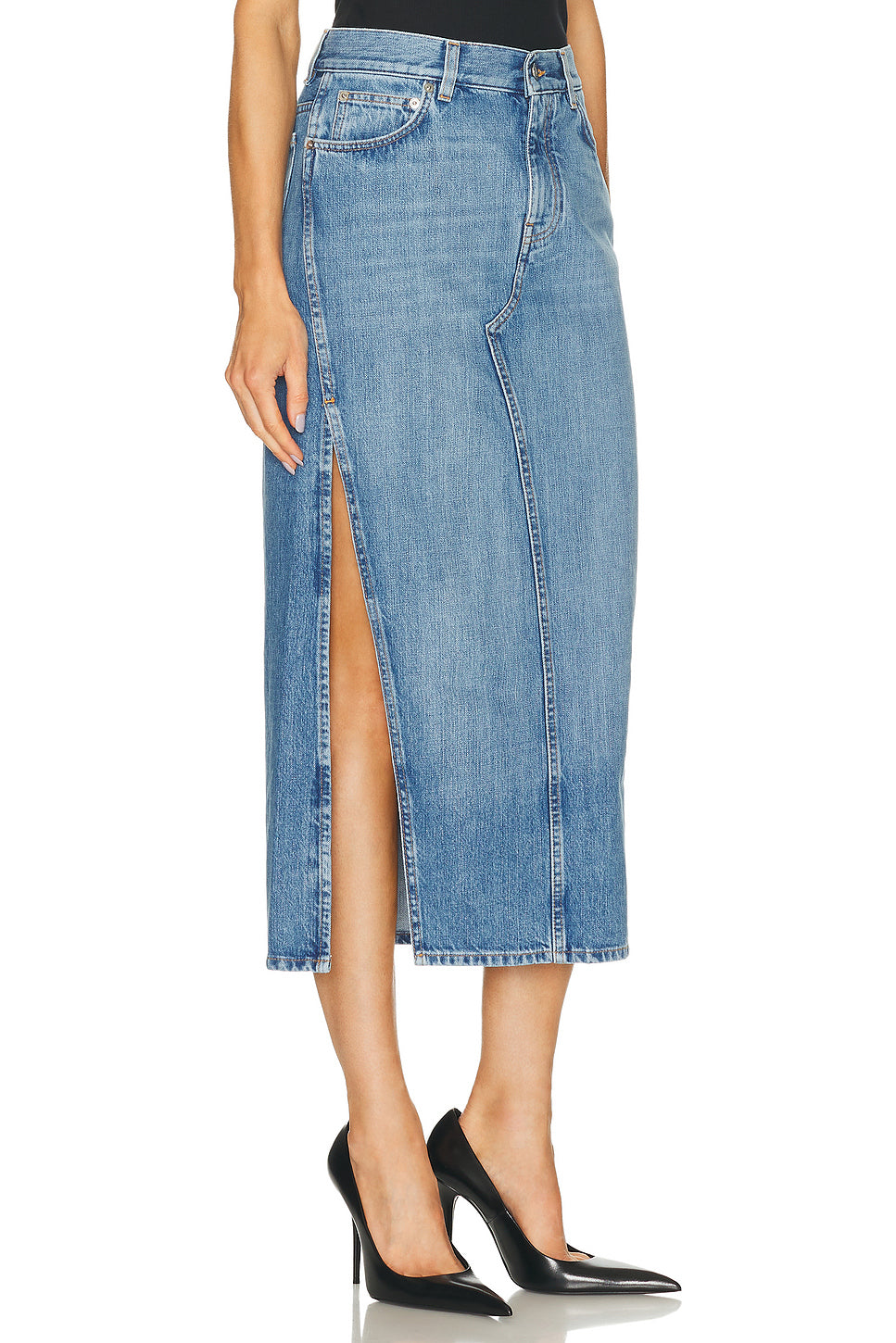 Long Denim Skirt