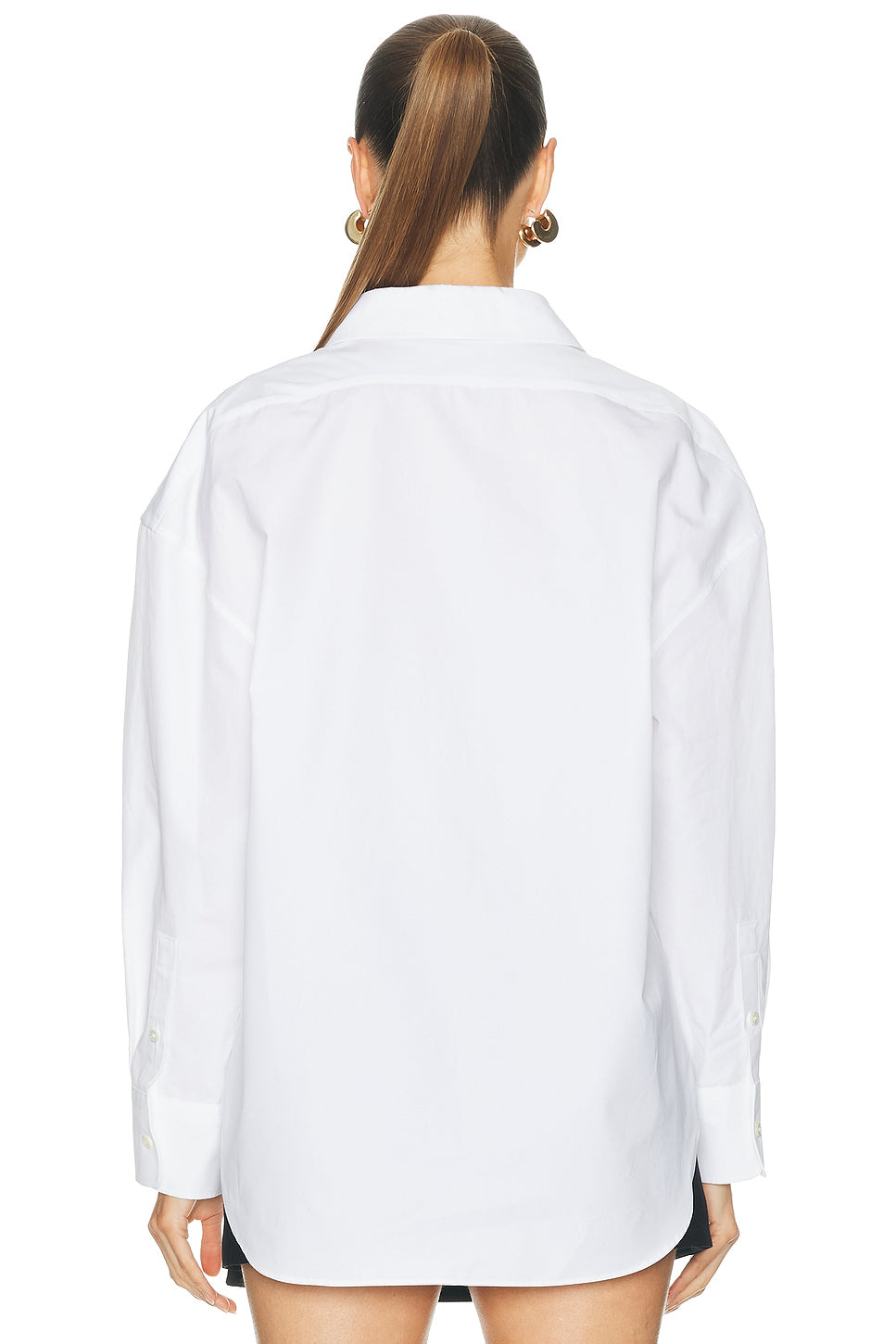 Wide Collar Long Sleeve Shirt