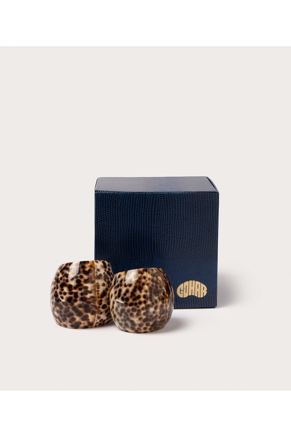 Cowrie Shell Napkin Ring Set Of 2